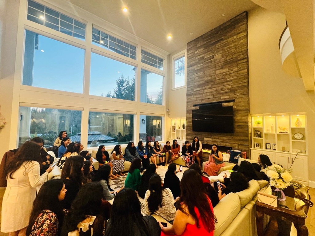 ALN women gathered in a mental wellness circle